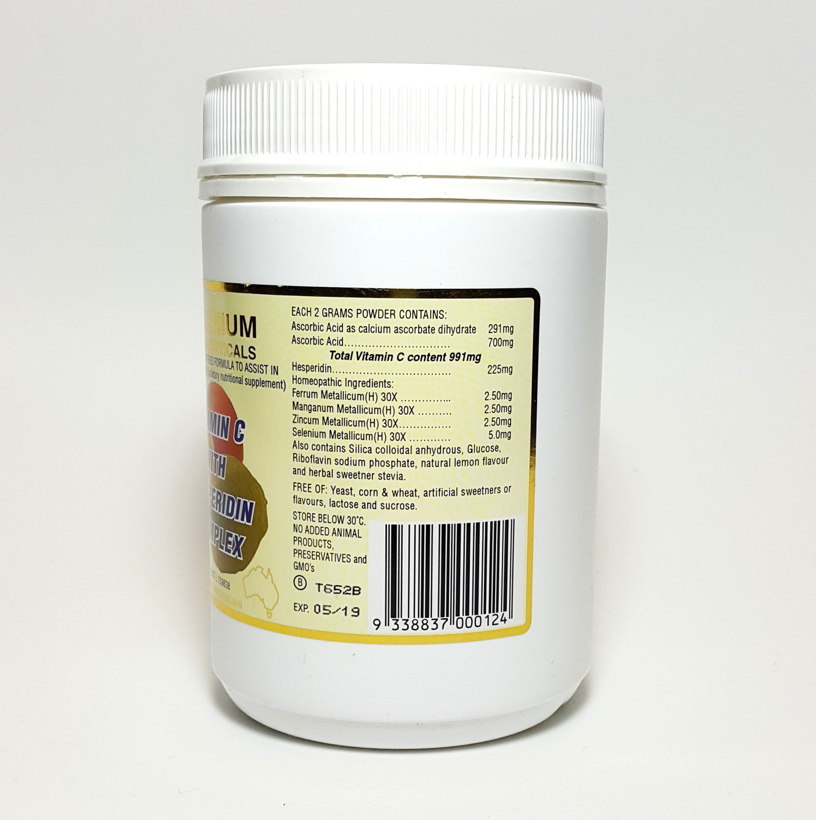 Millenium Pharmaceuticals Vitamin C with Hesperidin Complex Sporty's